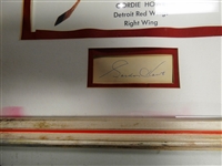 Gordie Howe Autographed Framed 11x14 Display (Pick up only)
