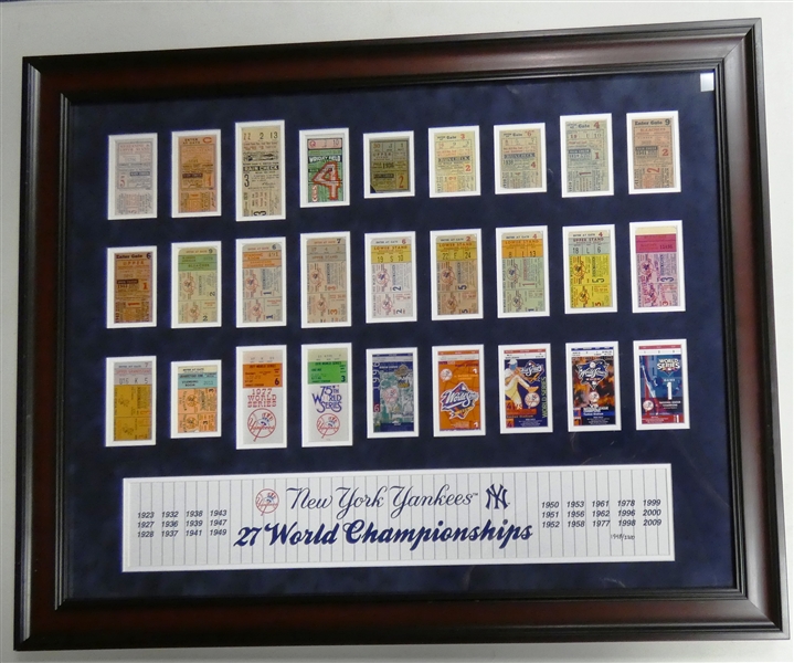 NY Yankees World Series Ticket Collage