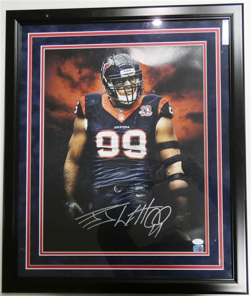 J.J. Watt Autographed Framed 16x20