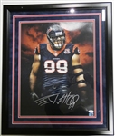 J.J. Watt Autographed Framed 16x20