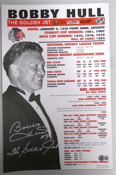 Bobby Hull Autographed 11x17