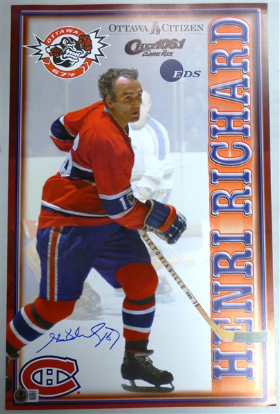 Henri Richard Autographed 11x17