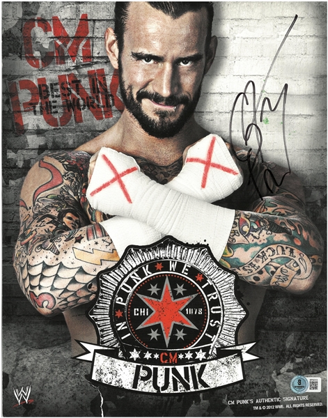 CM Punk Autographed 11x14