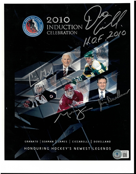 2010 Hockey Hall of Famers Autographed 8x10