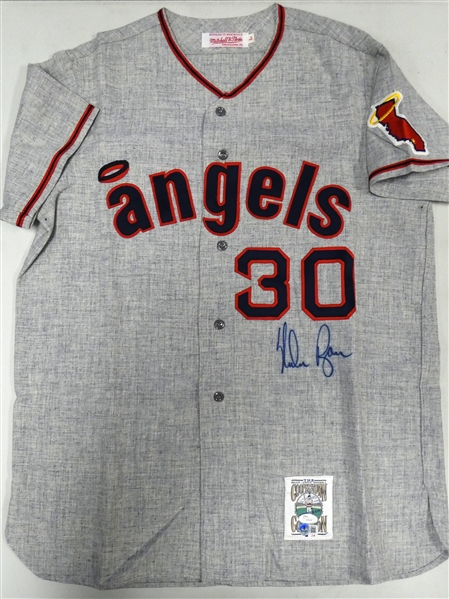 Nolan Ryan Autographed Angels Mitchell & Ness Jersey