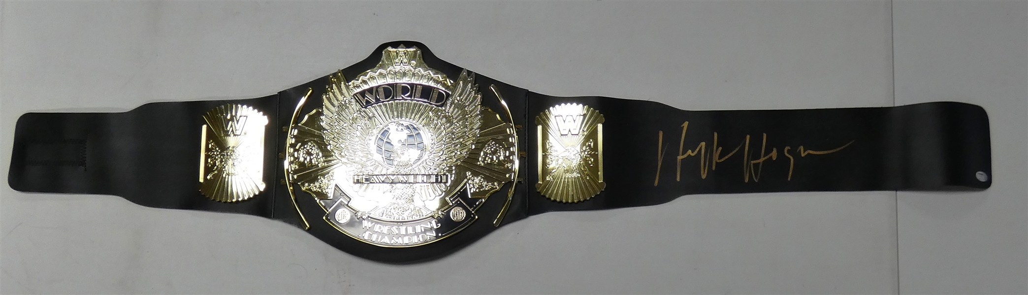 Hulk Hogan Autographed Toy Replica Wrestling Belt