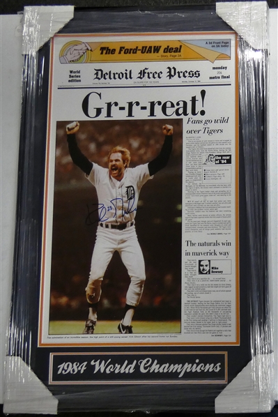 Kirk Gibson Autographed Framed Free Press Poster