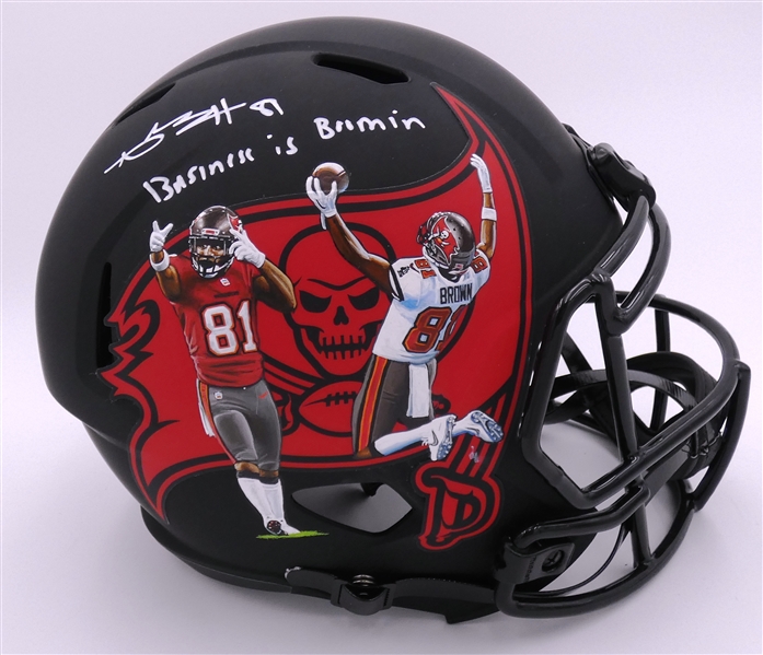 Antonio Brown Autographed Hand Painted Buccaneers Full Size Replica Helmet