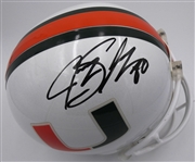 Jeremy Shockey Autographed Miami Full Size Replica Helmet