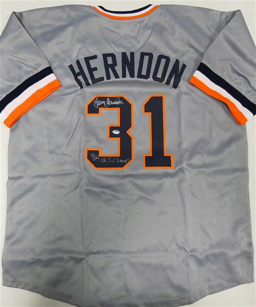 Larry Herndon Autographed Custom Jersey