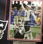 Stephen Gostkowski Autographed Framed Jersey & 8x10 (Pick up only)