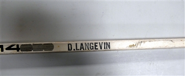 Dave Langevin Game Used Stick