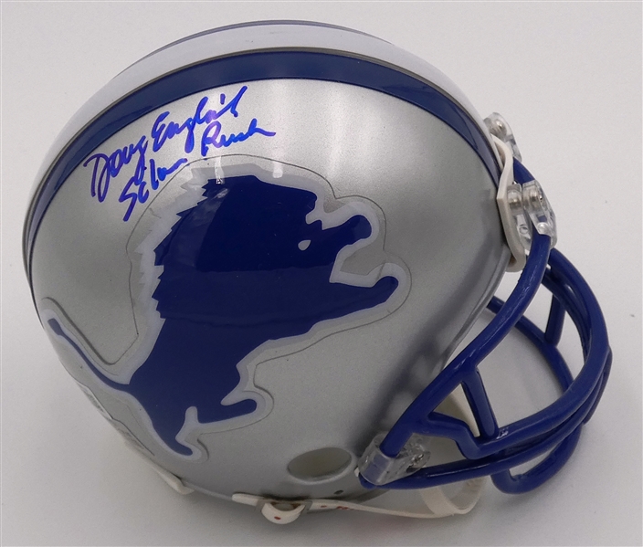 Doug English Autographed Lions Mini Helmet