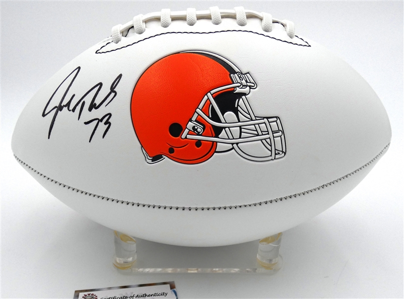 Joe Thomas Autographed Browns Football