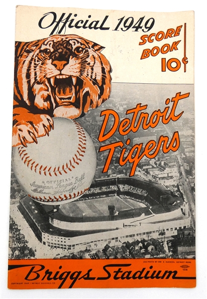 1949 Detroit Tigers Scorebook