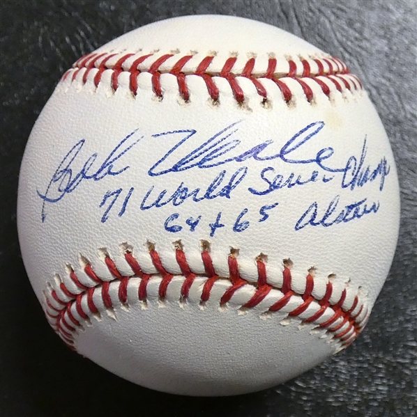 Bob Veale Autographed Baseball