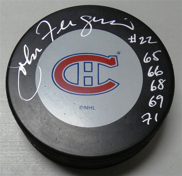 John Ferguson Autographed Canadiens Puck