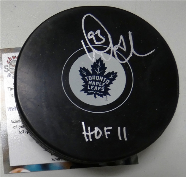 Doug Gilmour Autographed Maple Leafs Puck