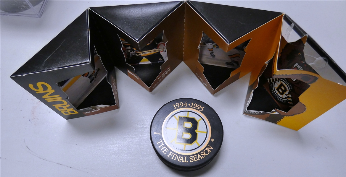 Boston Garden Final Season Puck with Display