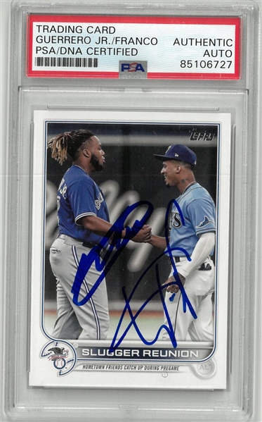 Vladimir Guerrero, Jr. & Wander Franco Autographed 2022 Topps