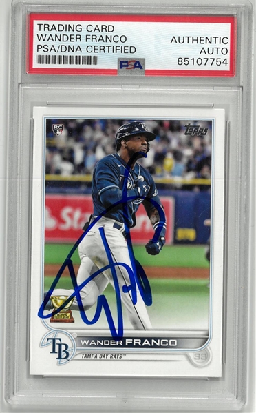 Wander Franco Autographed 2022 Topps Rookie Card