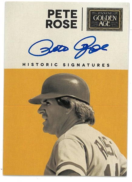 Pete Rose Autographed Panini Golden Age