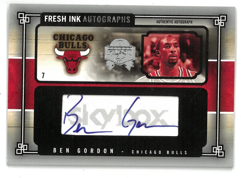 Ben Gordon Autographed Skybox Card