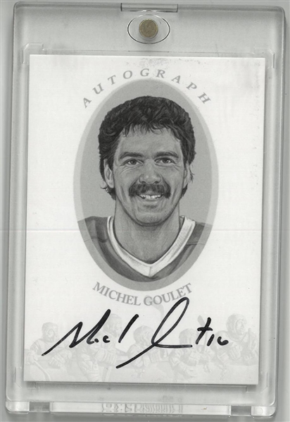 Michel Goulet Autographed Enshrined