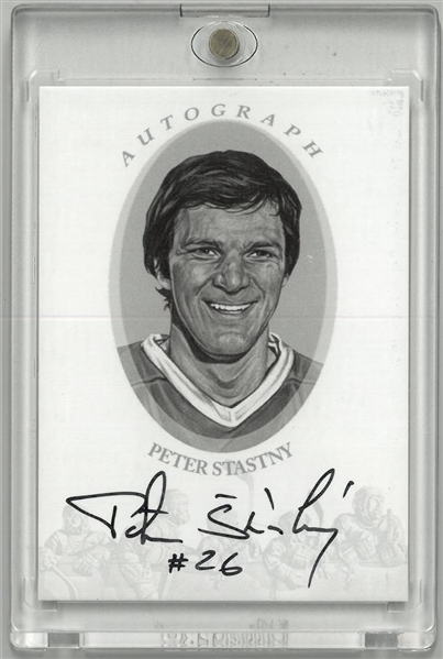 Peter Stastny Autographed Enshrined