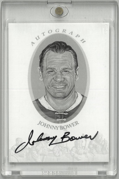 Johnny Bower Autographed Enshrined