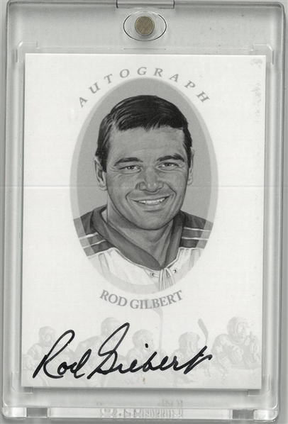 Rod Gilbert Autographed Enshrined