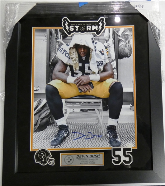 Devin Bush Autographed Framed 16x20