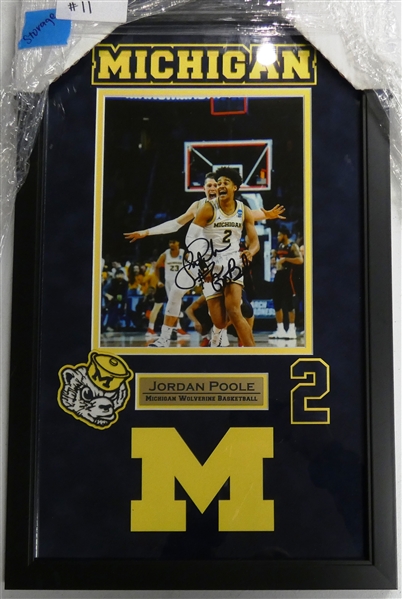 Jordan Poole Autographed Framed 8x10