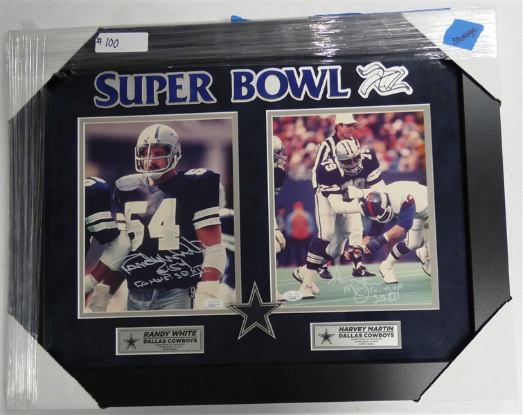 Randy White & Harvey Martin Autographed Framed 8x10s