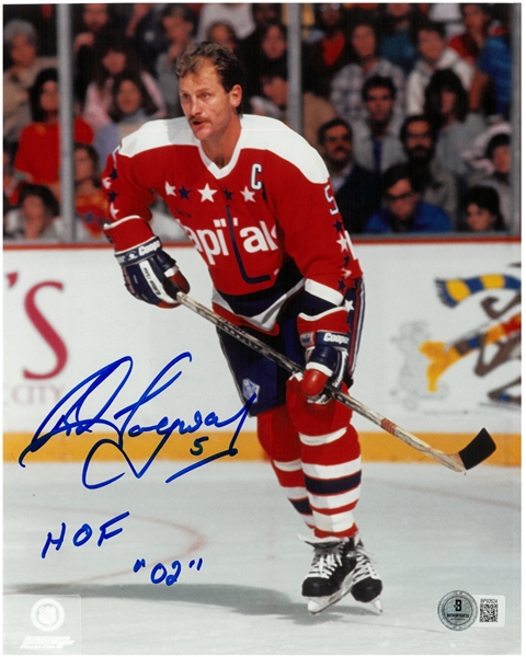 Rod Langway Autographed 8x10