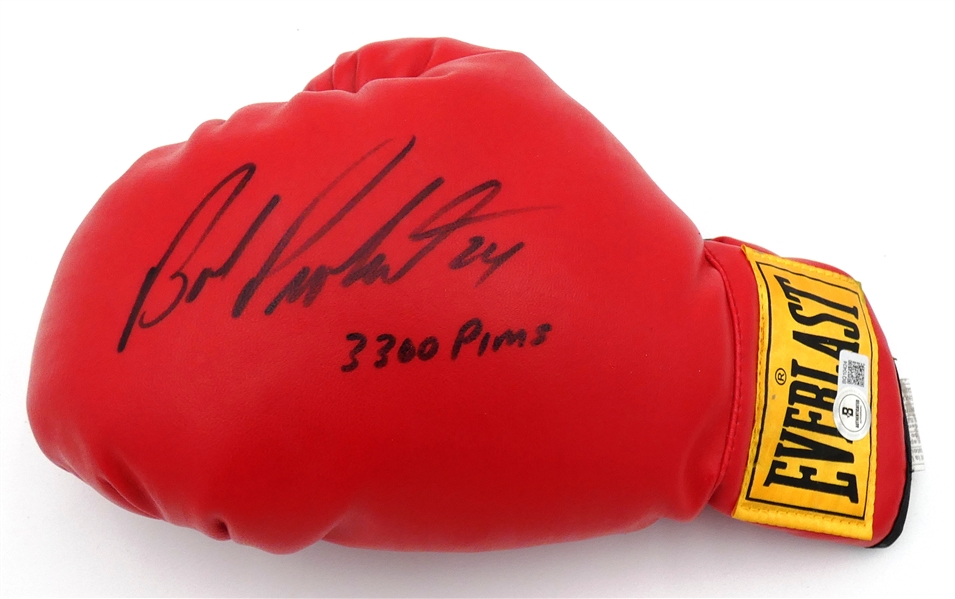 Bob Probert Autographed Boxing Glove w/ 3300 PIMS