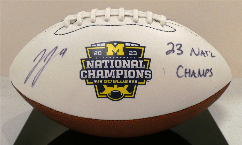 J.J. McCarthy Autographed Michigan National Champs Football