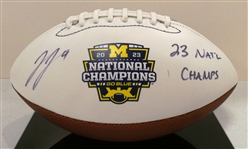 J.J. McCarthy Autographed Michigan National Champs Football
