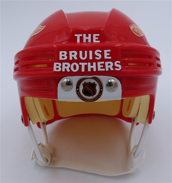 The Bruise Brothers Autographed Mini Helmet - Probert & Kocur