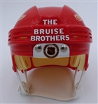 The Bruise Brothers Autographed Mini Helmet - Probert & Kocur
