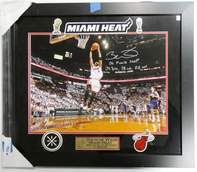 Dwyane Wade Autographed Framed 16x20
