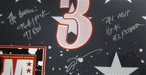 Allen Iverson Autographed Framed Jersey & Magazine (Pick up only)