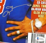 Allen Iverson Autographed Framed Jersey & Magazine (Pick up only)