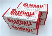 1981 Fleer Baseball Vending Box Lot of 4