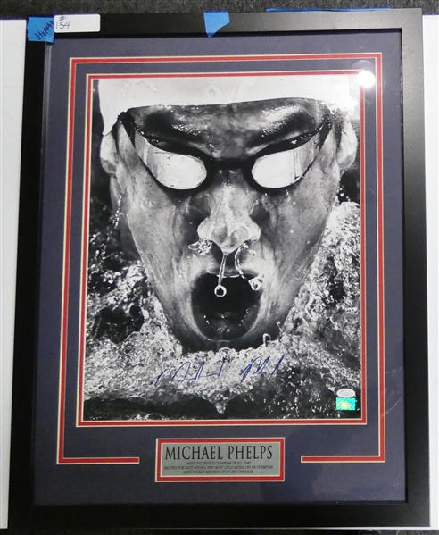 Michael Phelps Autographed Framed 16x20