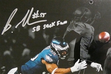 Brandon Graham Autographed Framed Jersey & Photo (Pick up only)