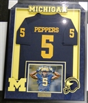 Jabrill Peppers Autographed Framed Jersey & Photo (Pick up Only)