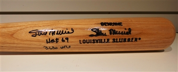 Stan Musial Autographed Bat w/ 2 Inscriptions
