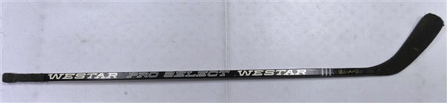 John Ogrodnick Game Used Autographed Stick