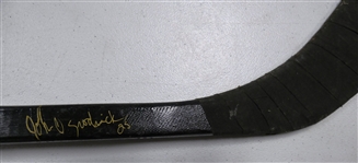 John Ogrodnick Game Used Autographed Stick